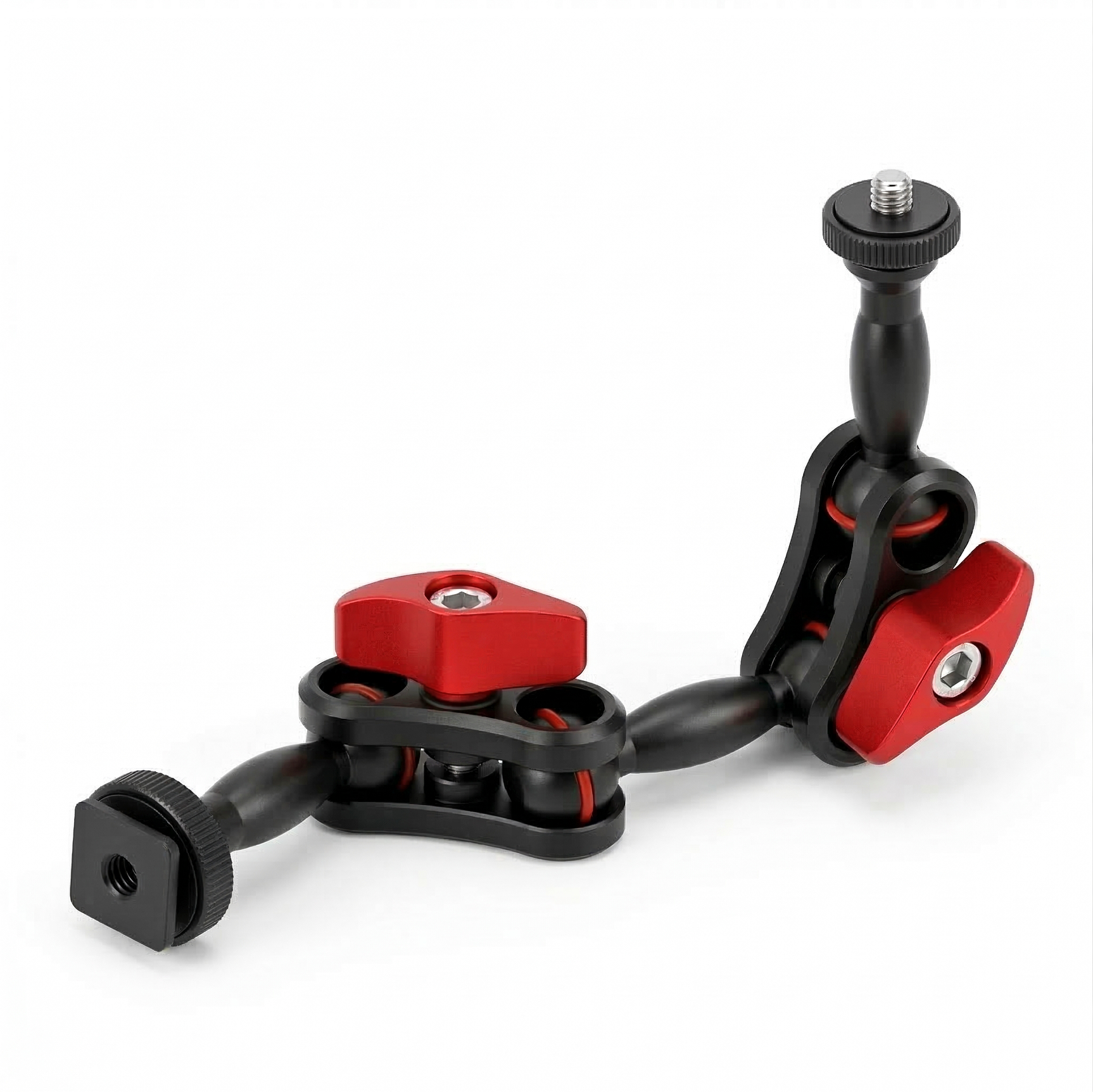 ayex Magic Arm 220mm Doppel Gelenkarm mit 1/4 Zoll Schraube verstellbarer Kamera Zubehör Arm für LED Licht, Monitor, Mikrofon