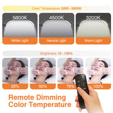 Dimmbare Halbmond Lampe Beauty Light einstellbare Farbtemperatur Telefonhalter Fernbedienung