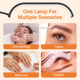 Dimmbare Halbmond Lampe Beauty Light einstellbare Farbtemperatur Telefonhalter Fernbedienung