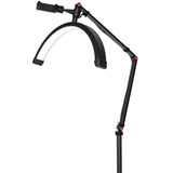 Halbmond Beauty Light 20W LED Kosmetiklicht dimmbar 360° drehbar Telefonhalter Stativ