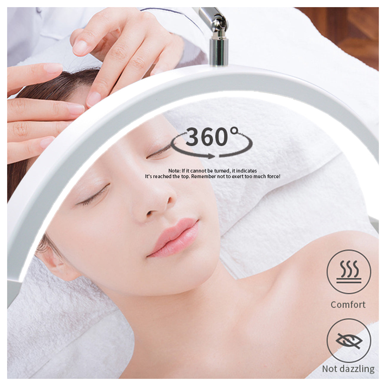 LED Bogenleuchte mit Tischklemme Flexibel, Blendfrei & Ideal für Beauty-Anwendungen HD-P3