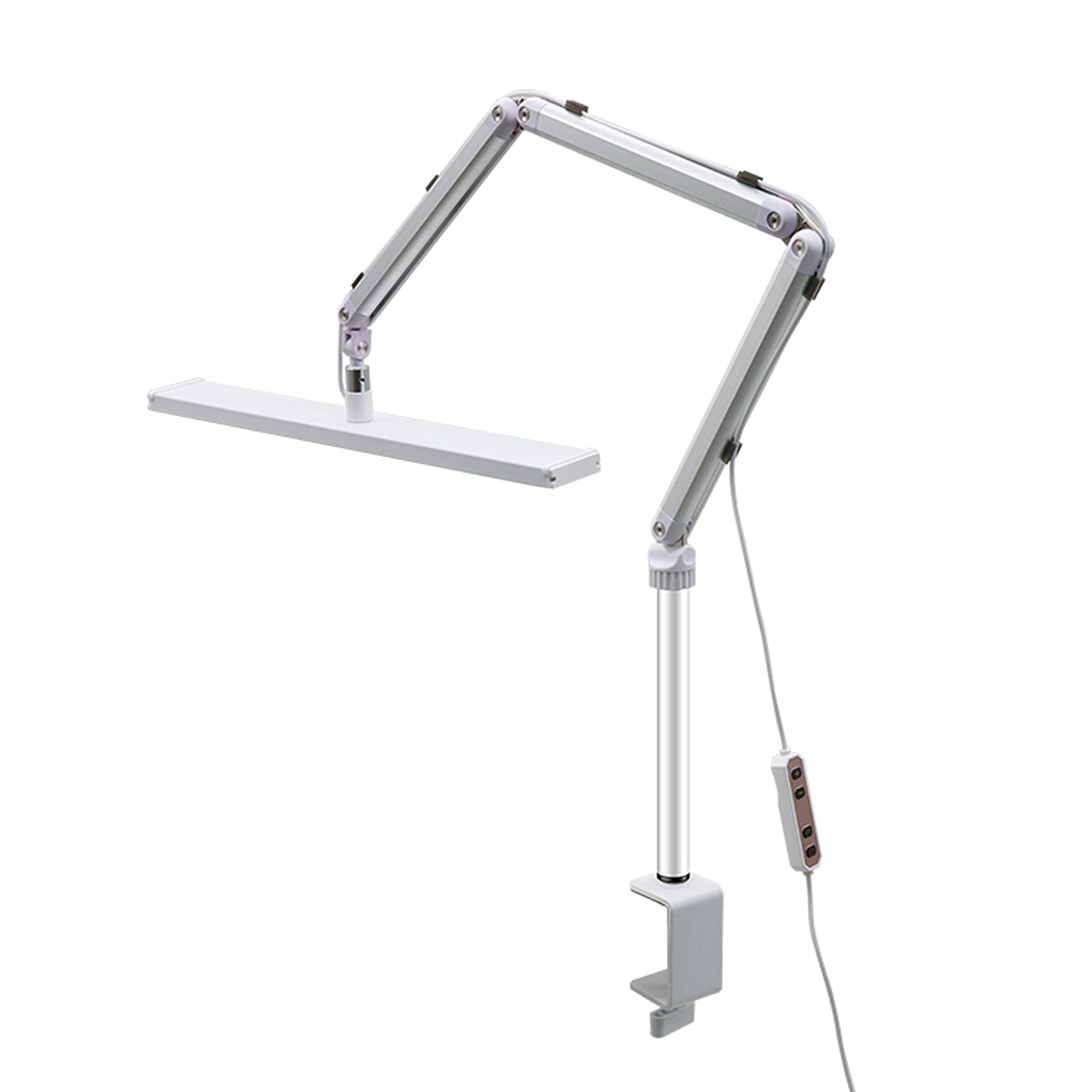 LED Beauty Tischlampe mit Klemme 3 Lichtfarben, 10 Helligkeitsstufen, drehbar – Schwarz / Weiß