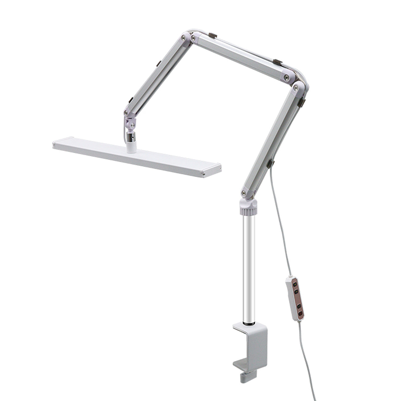 LED Beauty Tischlampe mit Klemme 3 Lichtfarben, 10 Helligkeitsstufen, drehbar – Schwarz / Weiß