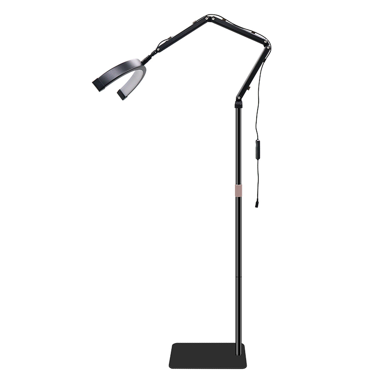 LED Halbmond Beauty Light Farbtemperatur 3000K-6000K Schwenkbar stabile Stand & Telefonhalterung