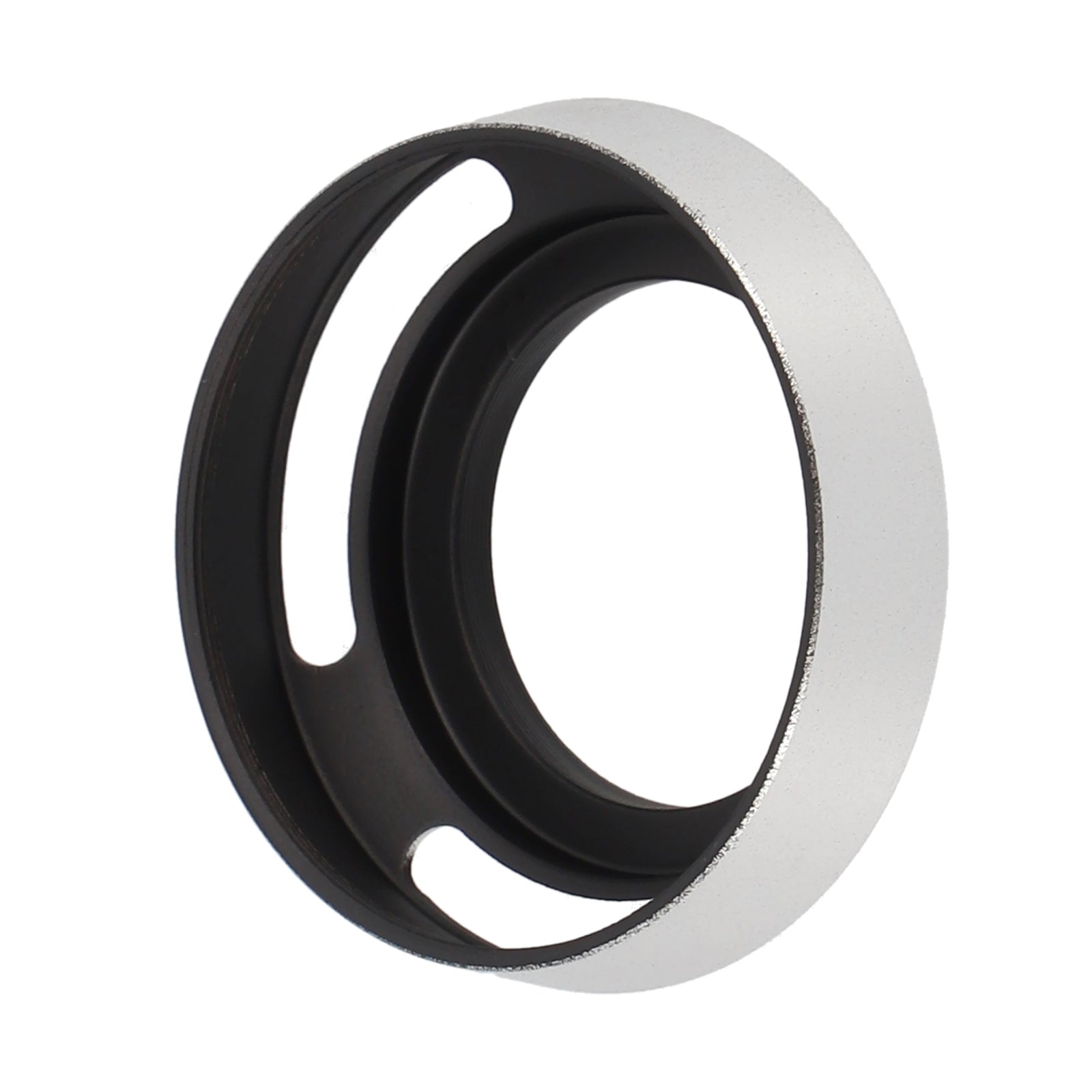 Metall Gegenlichtblende Silber – Hohlprofil Design – Schraubmontage