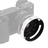 Metall Gegenlichtblende Silber – Hohlprofil Design – Schraubmontage