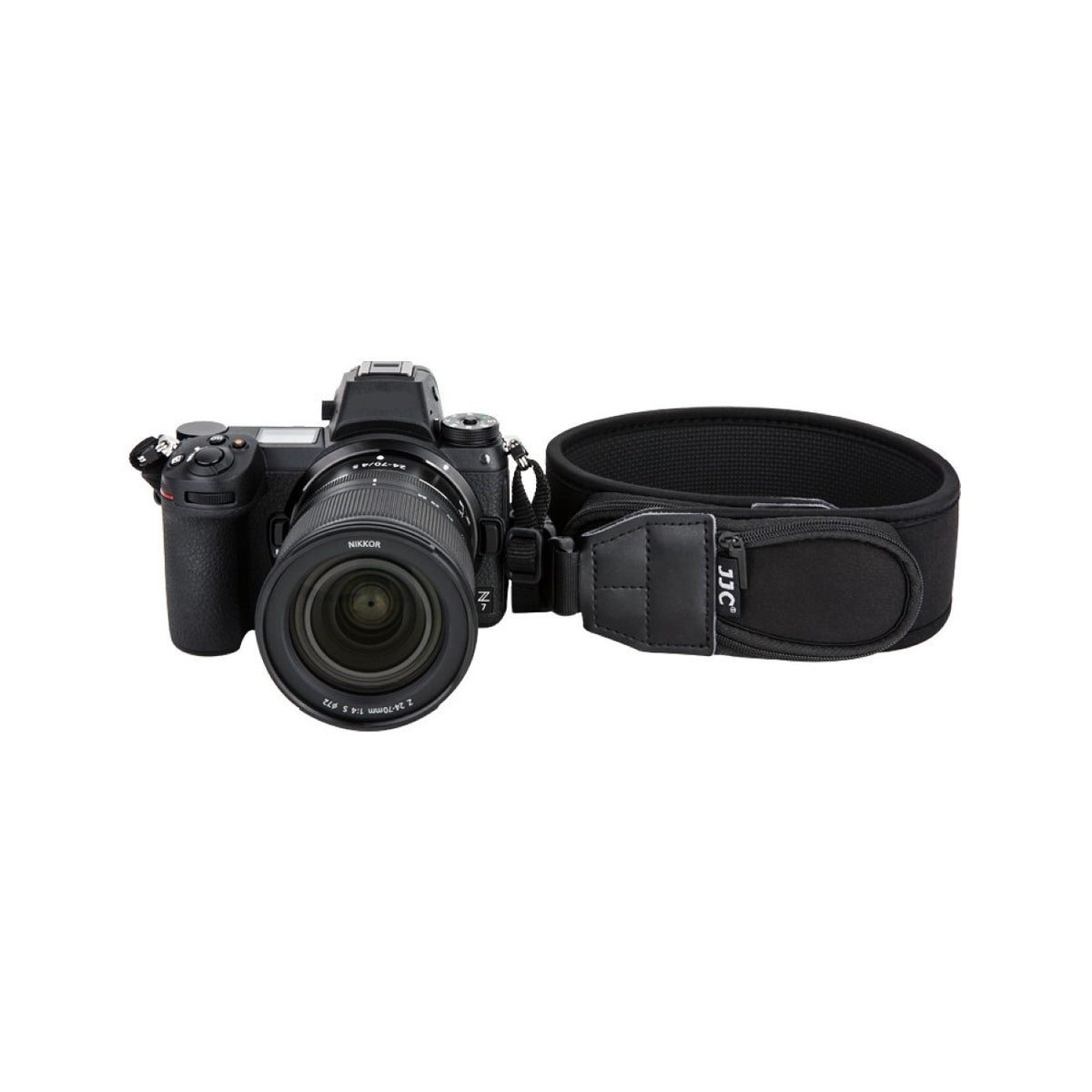 Neopren-Kameragurt verstellbar für DSLR & spiegellose Kameras mit Reißverschlusstaschen