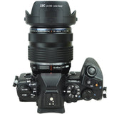 Gegenlichtblende mit Filterzugang für 12-40mm f/2.8 Ersetzt Olympus LH-66 Tulpenform