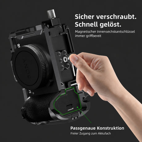 ayex Kamera-Cage kompatibel mit Sony Alpha 6700 mit HDMI-Klemme und Arca-Profil