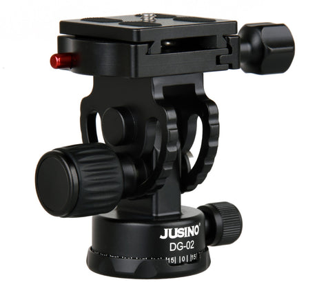 JUSINO Hochleistungs-Neigekopf für Monopods Hydraulische Federung 360° Schwenkfunktion DG-02