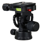 JUSINO Hochleistungs-Neigekopf für Monopods Hydraulische Federung 360° Schwenkfunktion DG-02