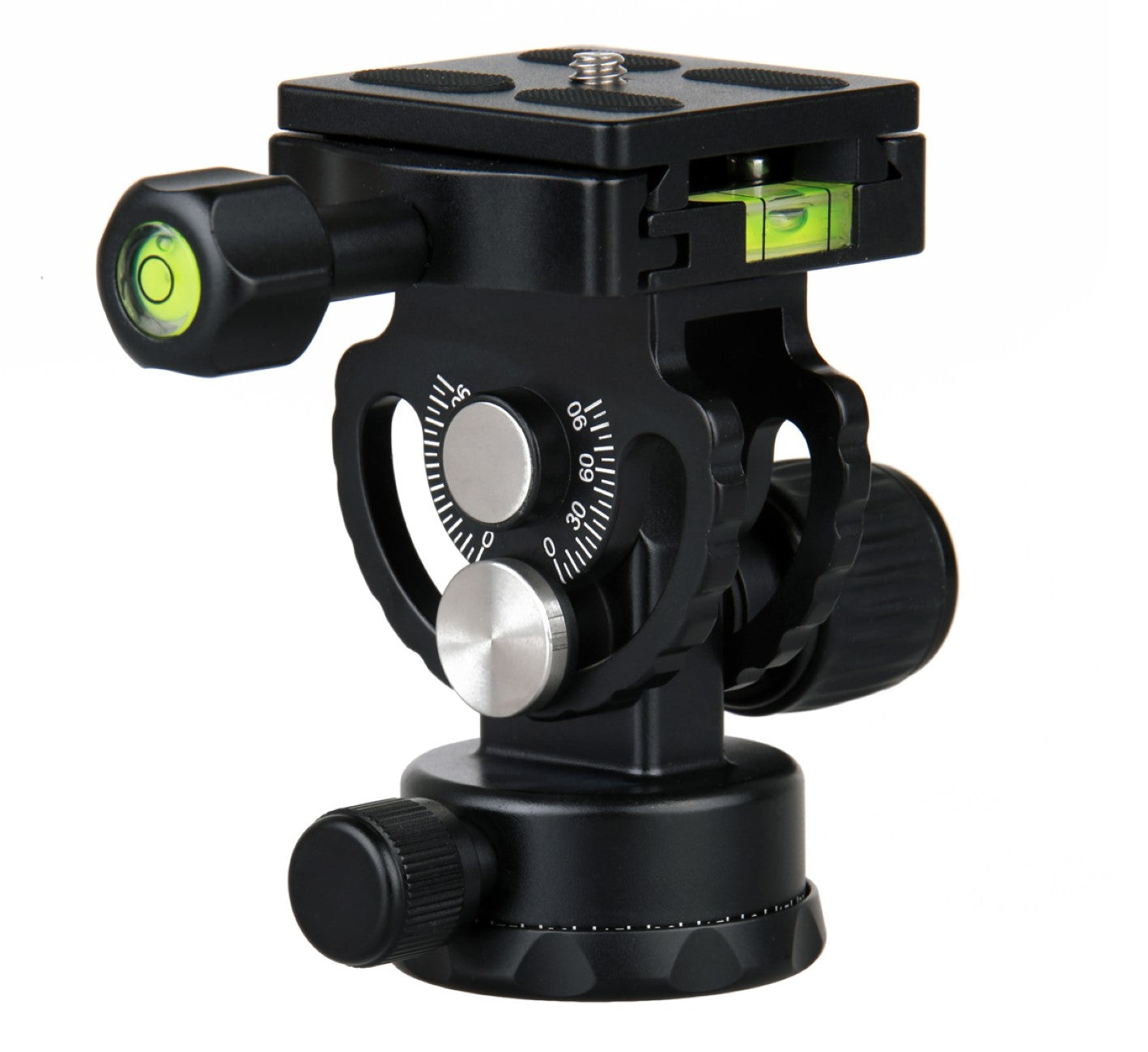 JUSINO Hochleistungs-Neigekopf für Monopods Hydraulische Federung 360° Schwenkfunktion DG-02