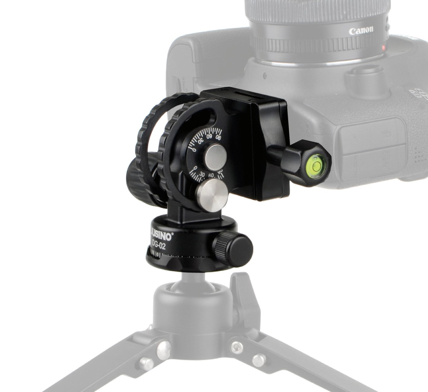JUSINO Hochleistungs-Neigekopf für Monopods Hydraulische Federung 360° Schwenkfunktion DG-02