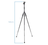 JUSINO Traveller kompaktes Reisestativ mit Kugelkopf bis 139cm 3kg TMQ-2205 BS-08Q