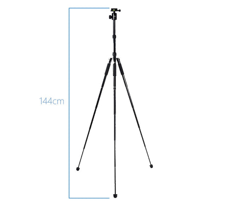 JUSINO Traveller kompaktes Reisestativ mit Kugelkopf bis 139cm 3kg TMQ-2205 BS-08Q