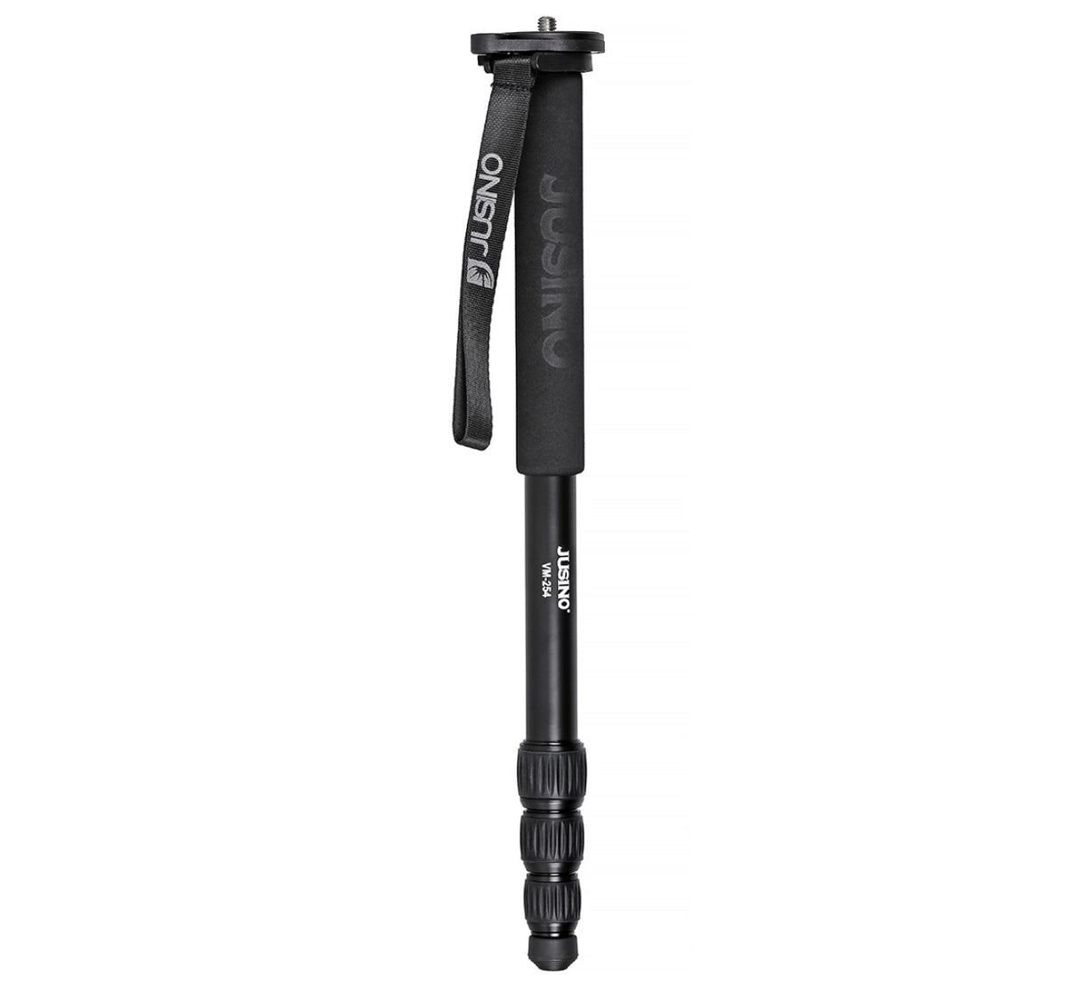 JUSINO Alu Monopod abnehmbarer Fuß Tischstativ Schnelldrehverschlüsse bis 153cm 6kg
