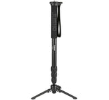 JUSINO Aluminium-Monopod mit abnehmbarem Fuß Tischstativ Schnelldrehverschlüsse bis 164cm 10kg VM-284