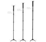 JUSINO Aluminium-Monopod mit abnehmbarem Fuß Tischstativ Schnelldrehverschlüsse bis 164cm 10kg VM-284