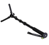 JUSINO Aluminium-Monopod mit abnehmbarem Fuß Tischstativ Schnelldrehverschlüsse bis 164cm 10kg VM-284