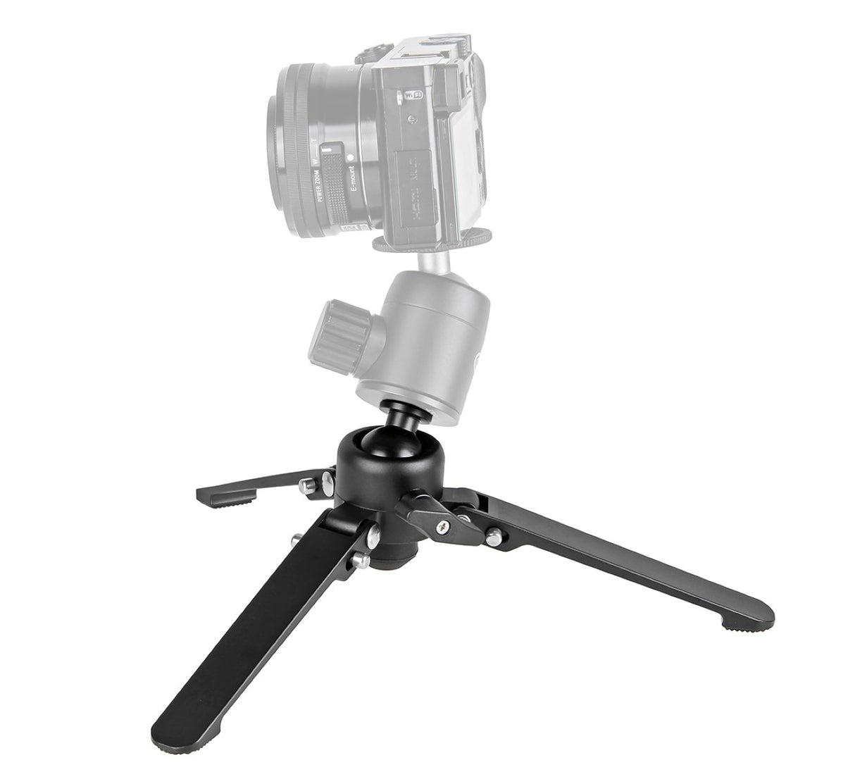 JUSINO Aluminium-Monopod mit abnehmbarem Fuß Tischstativ Schnelldrehverschlüsse bis 164cm 10kg VM-284