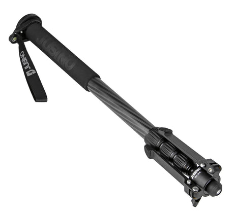 JUSINO Karbon Monopod Standspinne Tischstativ-Funktion bis 164cm 10kg Schnellspann-Clips VM-284C