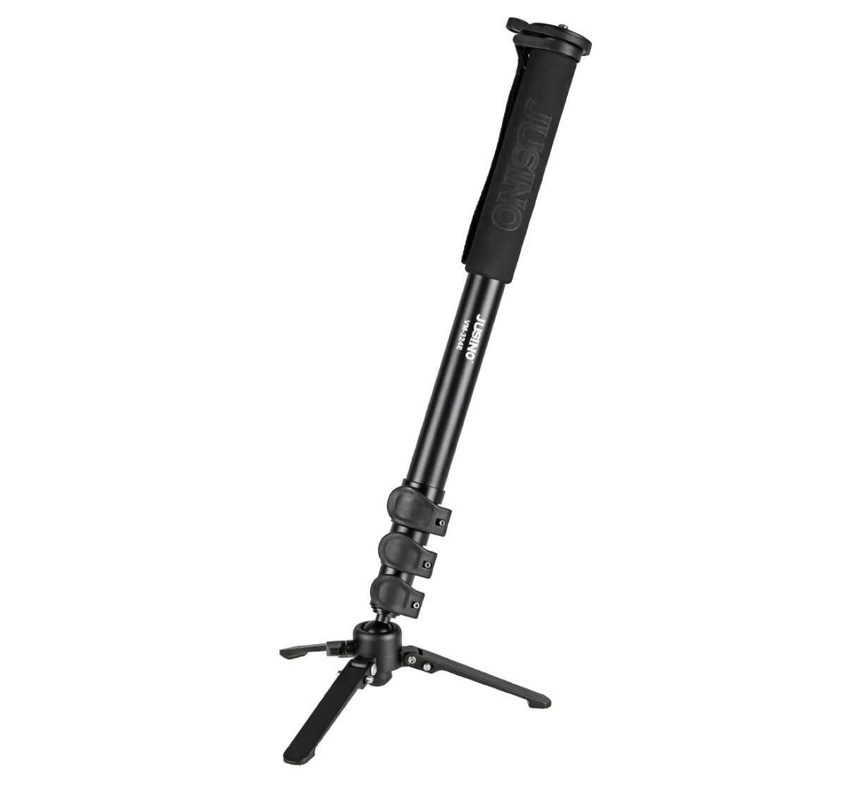 JUSINO Monopod mit abnehmbarem Fuß Tischstativ Schnellspann-Clips bis 170cm 12kg VM-324E
