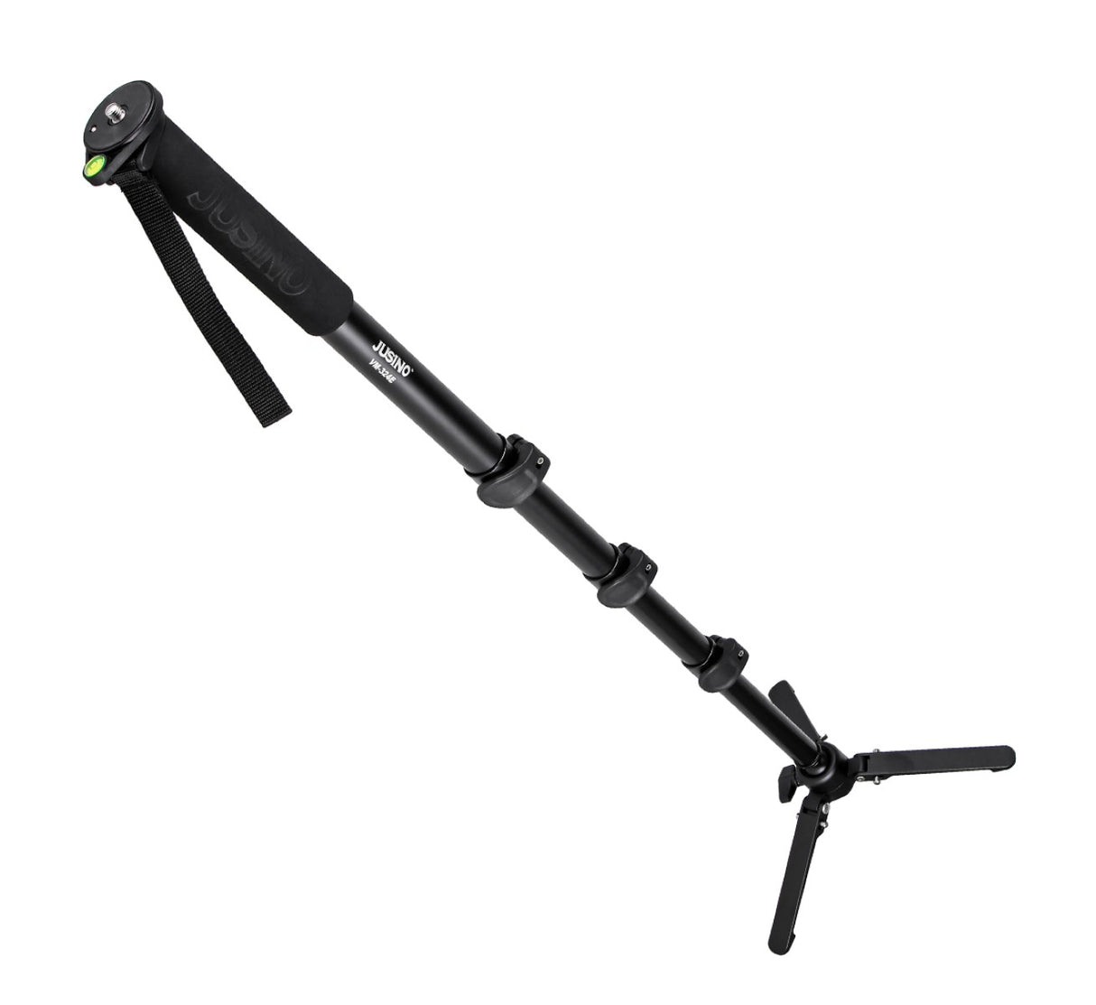 JUSINO Monopod mit abnehmbarem Fuß Tischstativ Schnellspann-Clips bis 170cm 12kg VM-324E