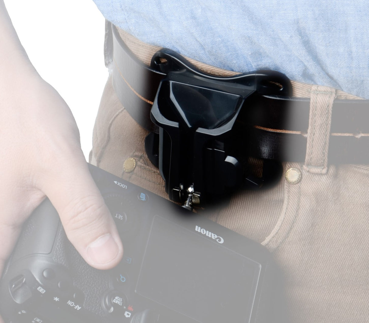 Kamera Holster Gürtelhalterung mit 1/4 Zoll Schraube Sicherheitsverriegelung für Kameras bis 1,2 kg