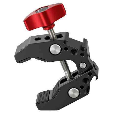 ayex Metall Super Clamp mit Blitzschuh & 1/4 Zoll Gewinde – Universelle Befestigungsklemme für Kamera, LED Licht, Mikrofon & Zubehör