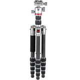 JUSINO Karbon Stativ leicht kompakt Monopod-Funktion bis 130,5cm 5kg + Kugelkopf TK-225 SC GT-30