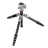 JUSINO Karbon Stativ leicht kompakt Monopod-Funktion bis 130,5cm 5kg + Kugelkopf TK-225 SC GT-30