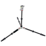 JUSINO Karbon Stativ leicht kompakt Monopod-Funktion bis 130,5cm 5kg + Kugelkopf TK-225 SC GT-30