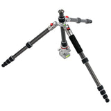 JUSINO Karbon Stativ leicht kompakt Monopod-Funktion bis 130,5cm 5kg + Kugelkopf TK-225 SC GT-30