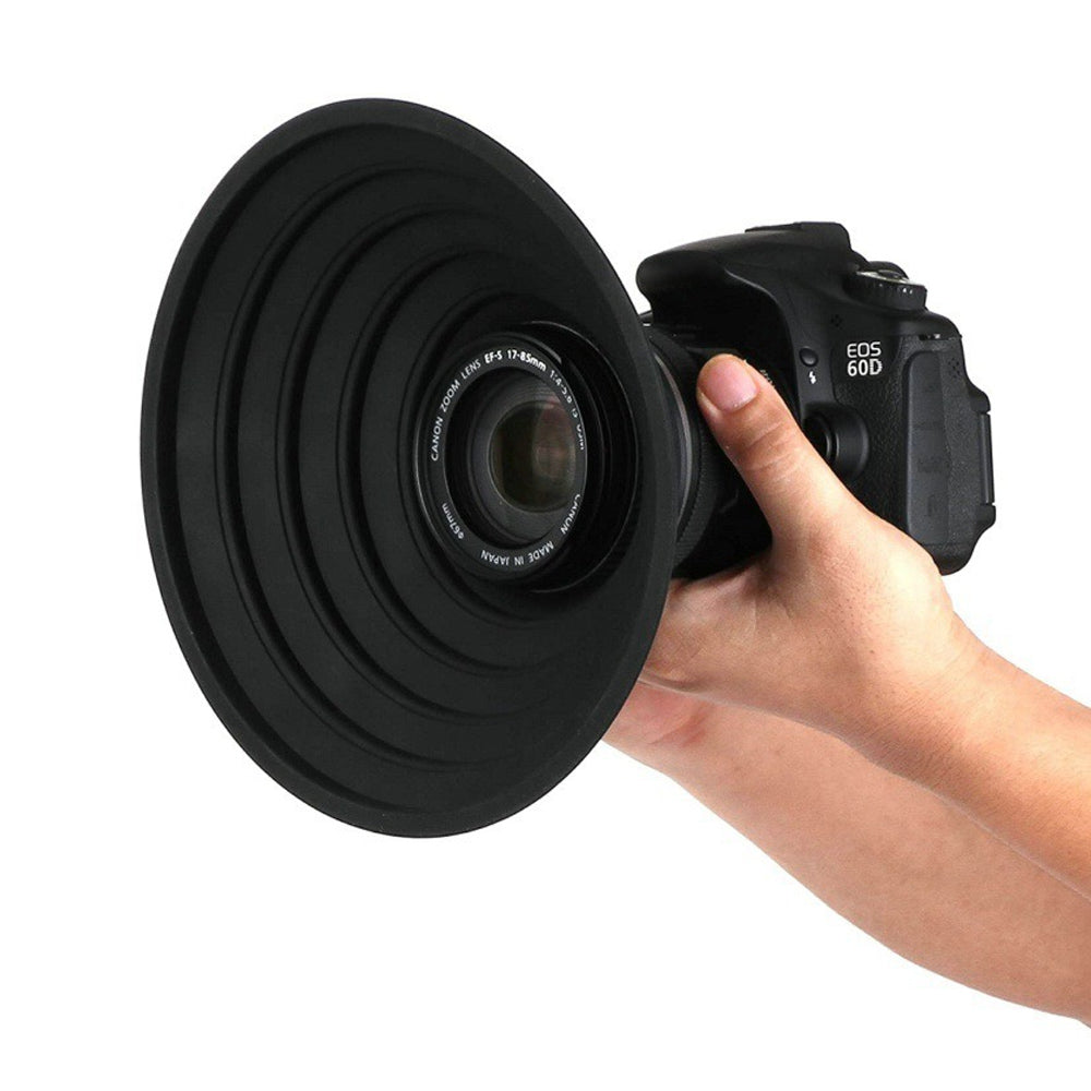 Anti-Reflex Fenster-Lichtschutz aus Silikon für Kameraobjektive – Reflexionsfreie Glasfotografie