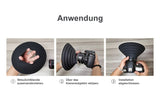 Anti-Reflex Fenster-Lichtschutz aus Silikon für Kameraobjektive – Reflexionsfreie Glasfotografie