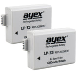 Batteriegriff Set für Canon EOS 1000D 500D 450D + 2x LP-E5 Akku wie BG-E5