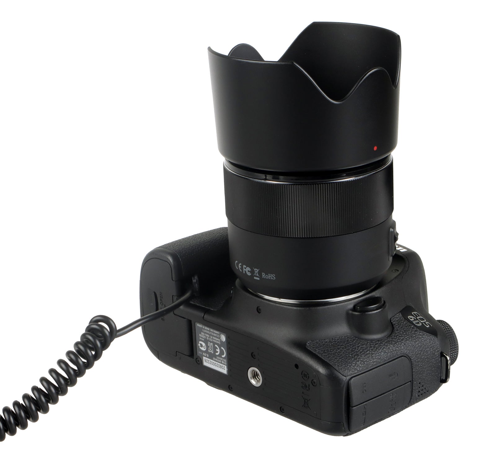 DC-Coupler für Canon EOS mit LP-E6 ähnlich wie DR-E6 Akku-Dummy für permanente Stromversorgung über z.B. V-Mount Akku