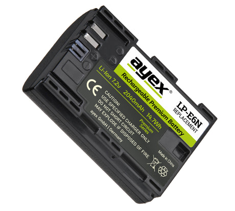 LP-E6N Akku 2er Set für zB Canon EOS R 5D Mark IV 6D Mark II 7D Mark II 80D 90D 2040mAh