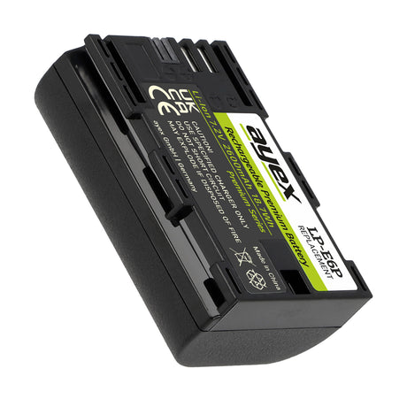 ayex LP-E6P Akku 2600mAh für Canon EOS R5 Mark II, R6, R7, R5, 5D Mark IV