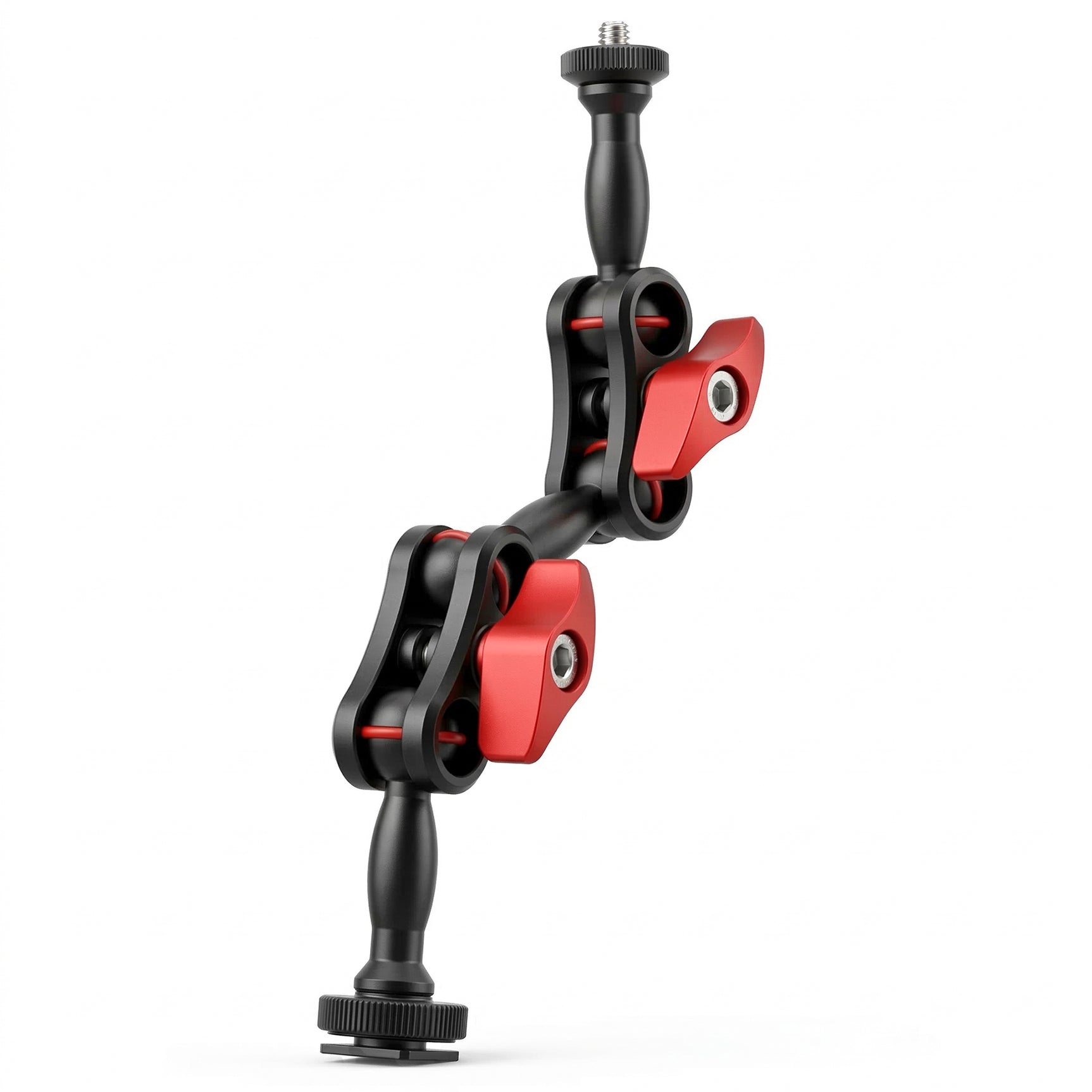 ayex Magic Arm 220mm Doppel Gelenkarm mit 1/4 Zoll Schraube verstellbarer Kamera Zubehör Arm für LED Licht, Monitor, Mikrofon
