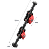 ayex Magic Arm 220mm Doppel Gelenkarm mit 1/4 Zoll Schraube verstellbarer Kamera Zubehör Arm für LED Licht, Monitor, Mikrofon