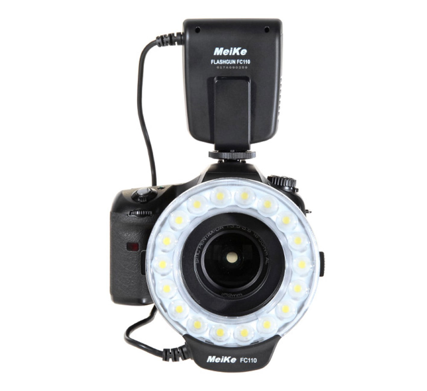 Makro Ringblitz & Ringleuchte für Sony Kameras mit Mittenkontakt Meike FC-110 LED
