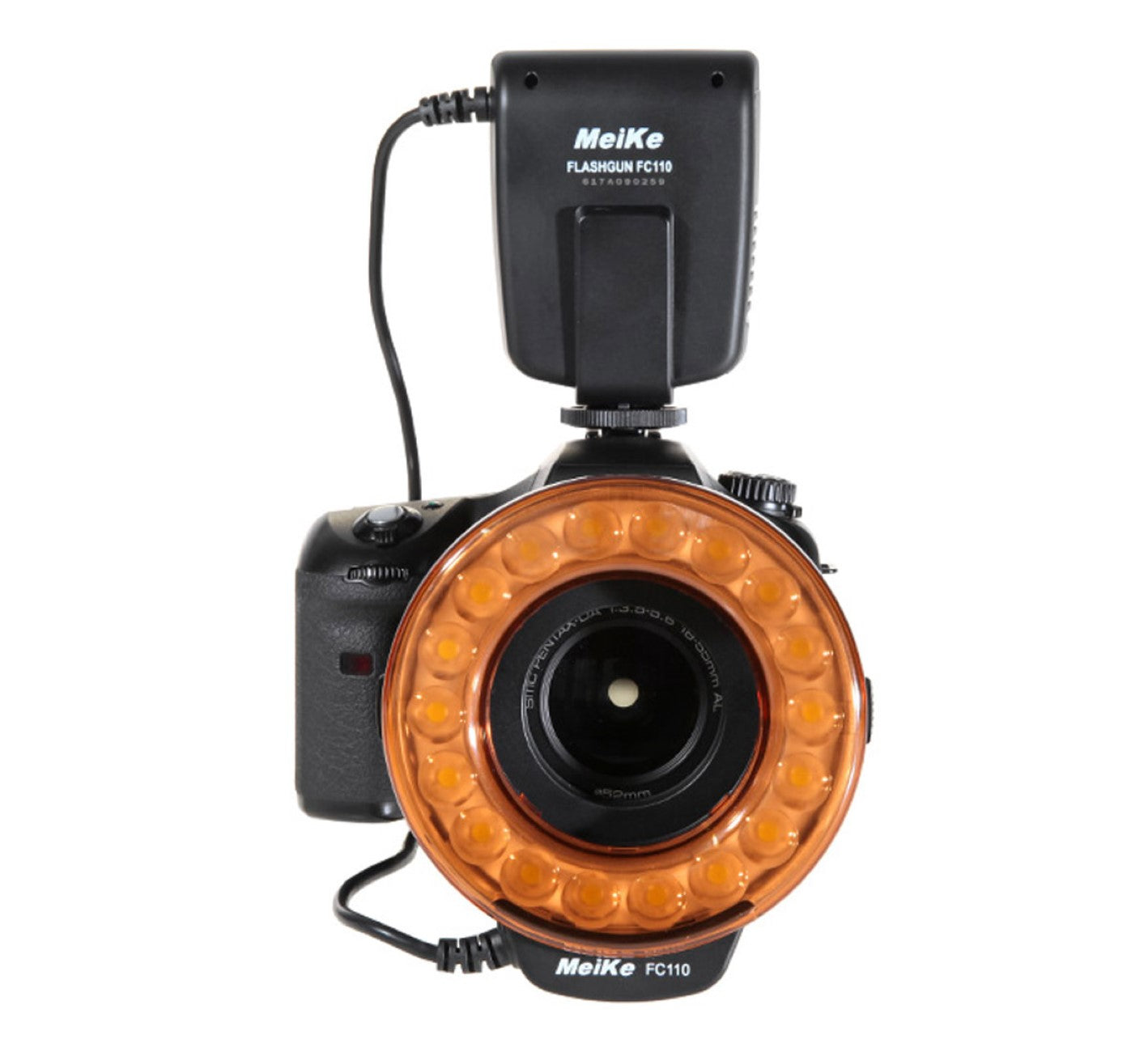 Makro Ringblitz Ringleuchte für Olympus Panasonic DSLR SLR Kameras FC-110 Blitz & Dauerlicht auch für Videoaufnahmen