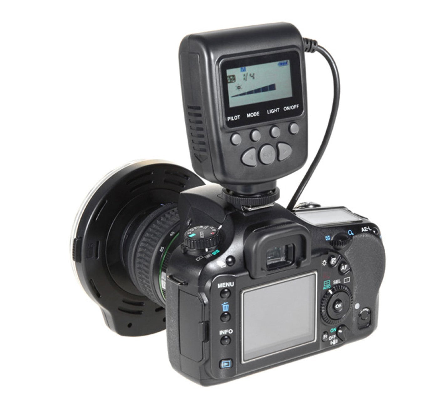 Makro Ringblitz Ringleuchte für Olympus Panasonic DSLR SLR Kameras FC-110 Blitz & Dauerlicht auch für Videoaufnahmen
