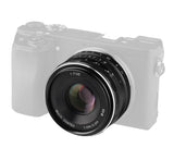Meike 35mm F1.7 Weitwinkel Objektiv multicoated manueller Fokus für Fujifilm X-Mount