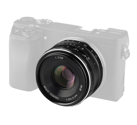 Meike 35mm F1.7 Weitwinkel Objektiv multicoated manueller Fokus für Fujifilm X-Mount B-Ware