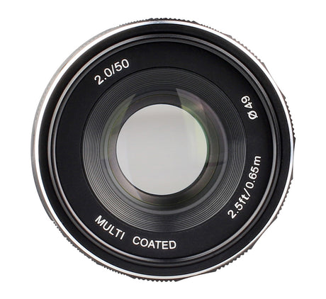 Meike 50mm F2.0 Objektiv multicoated für Sony E-Mount