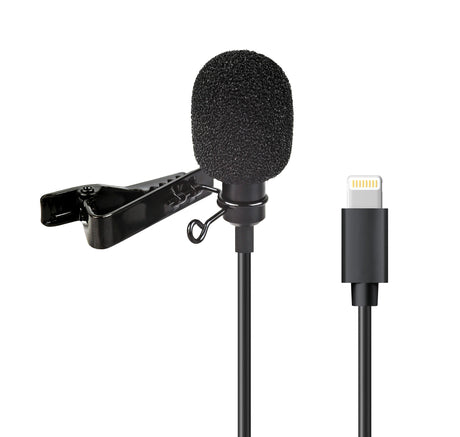 Lavalier Mikrofon für iPhone iPad Windschutz & Klemme perfekt für Interviews Livestreams Lightning
