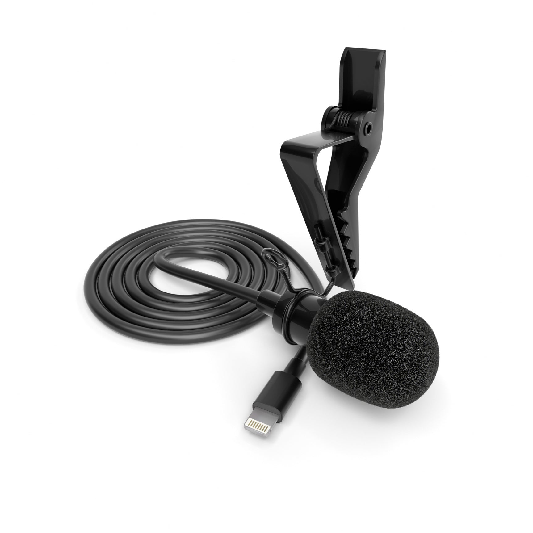 Lavalier Mikrofon für iPhone iPad Windschutz & Klemme perfekt für Interviews Livestreams Lightning