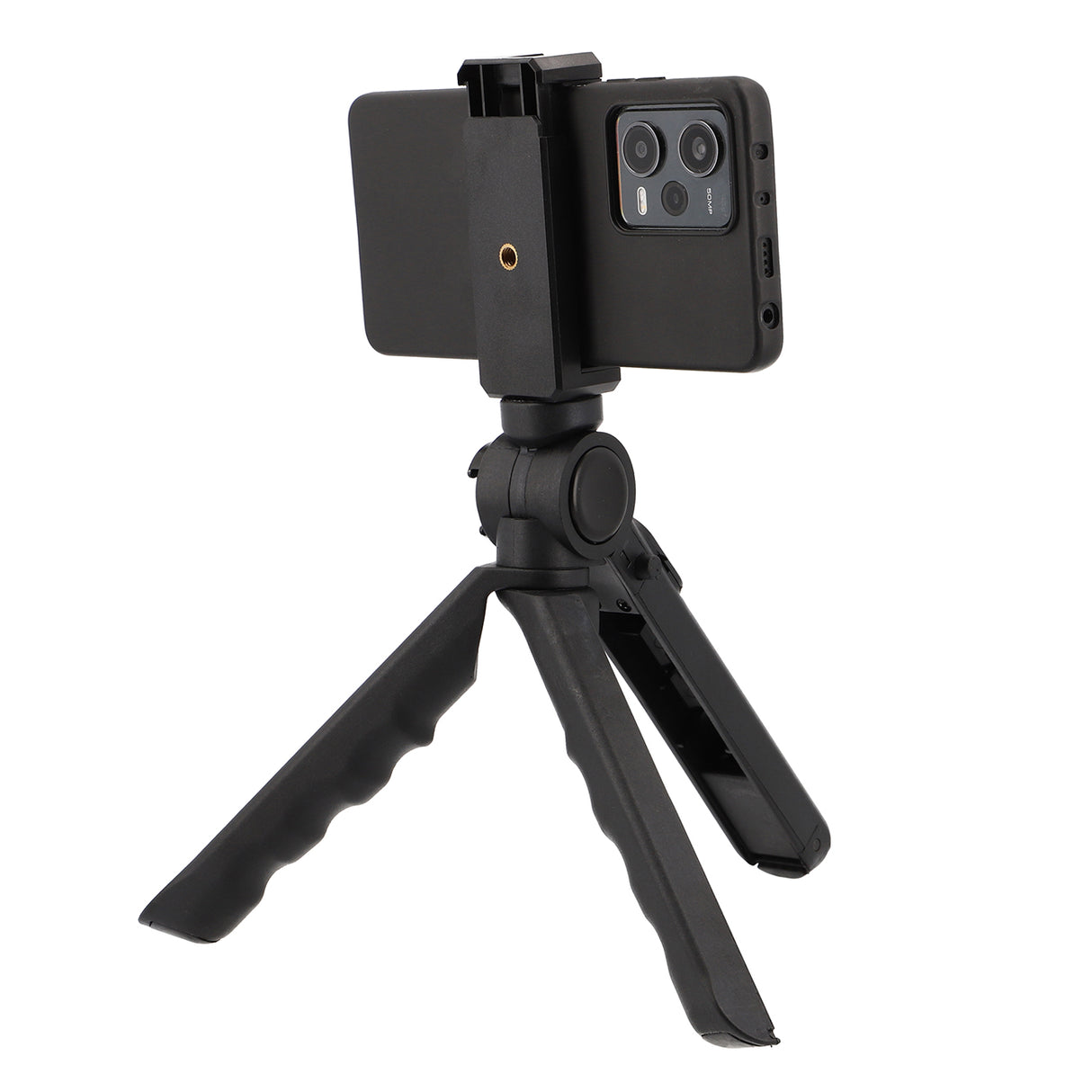 Klapbares 2-in-1 Tischstativ & Selfie-Stick mit Smartphone-Halter und Bluetooth-Auslöser